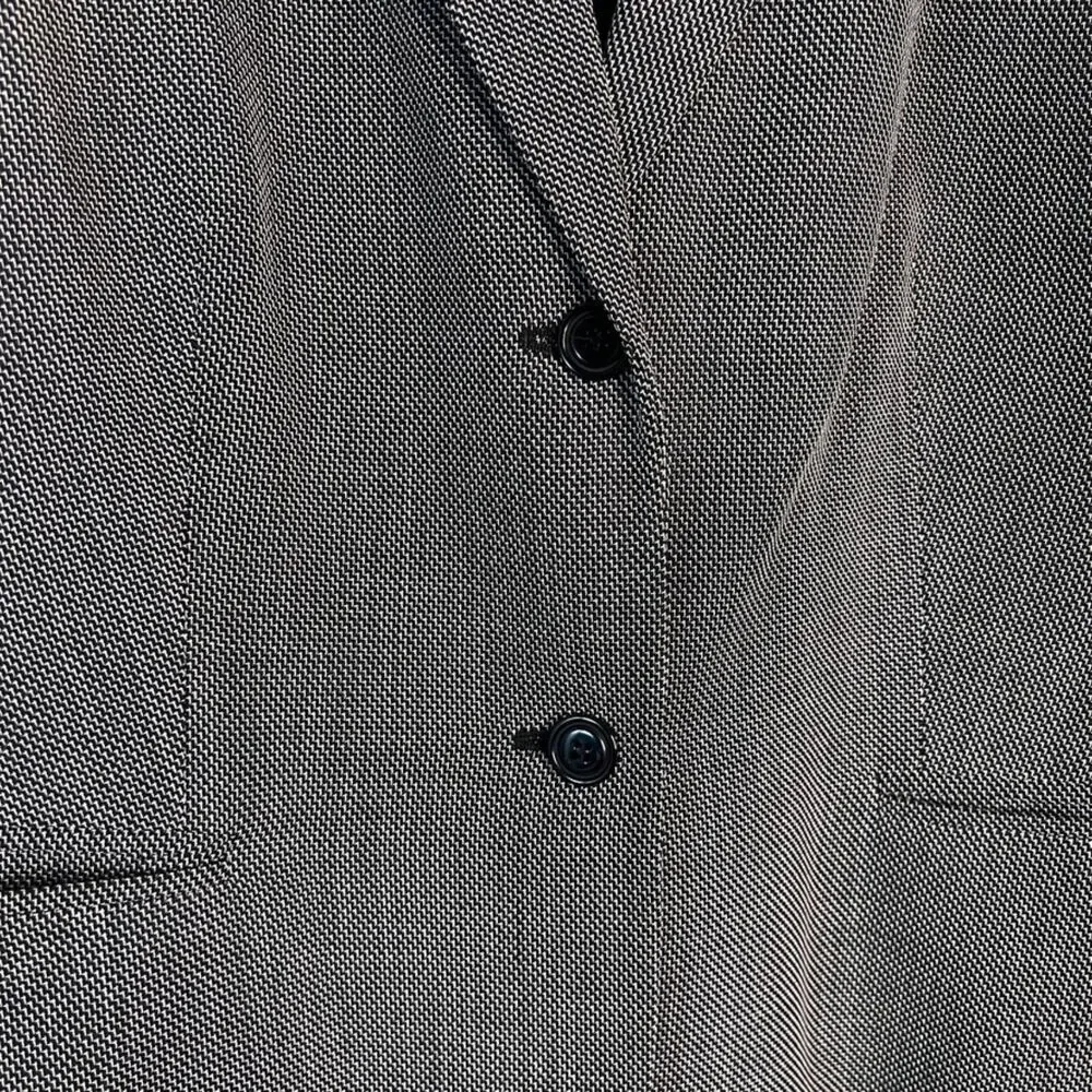 Dressbarn Black Subtle Pattern Wool Blend Lightweight Suit Blazer Jacket Size 16 - Picture 4 of 10